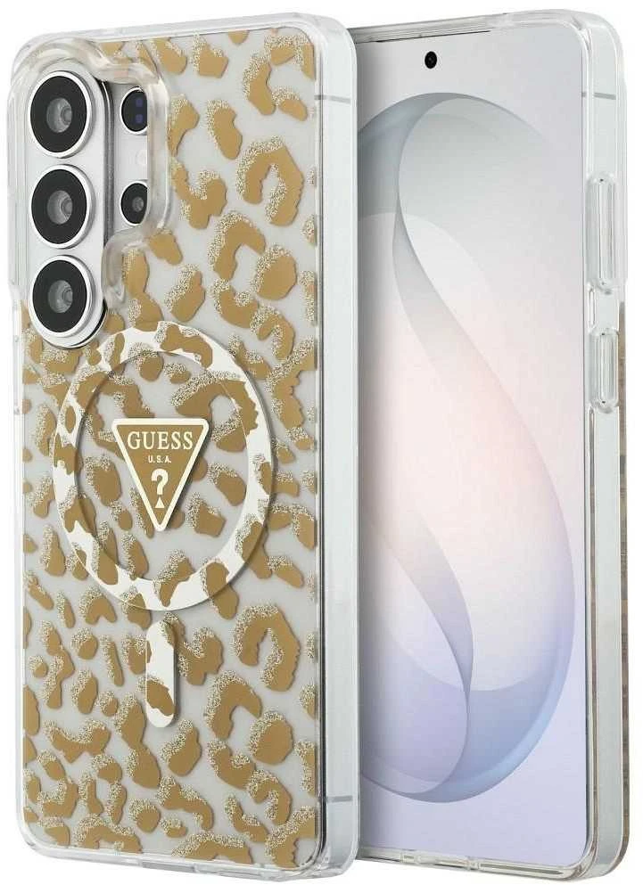 Dėklas leopardinis, rudas su MagSafe Guess