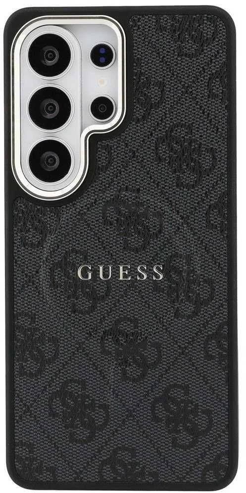 Guess PU Leather 4G Gold Frame Magnetic dėklas skirtas Samsung Galaxy S26 Ultra juodos spalvos