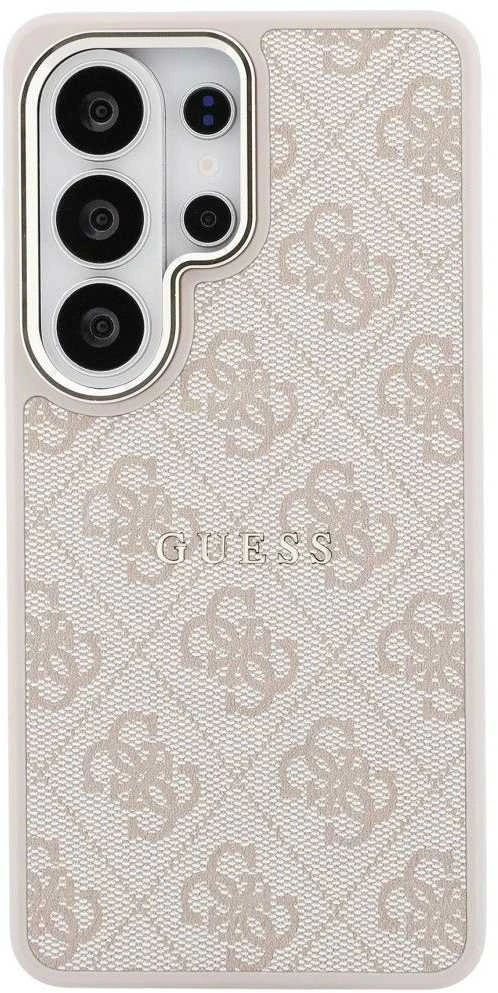 Guess PU Leather 4G Gold Frame Magnetic dėklas skirtas Samsung Galaxy S26 Ultra rožinės spalvos