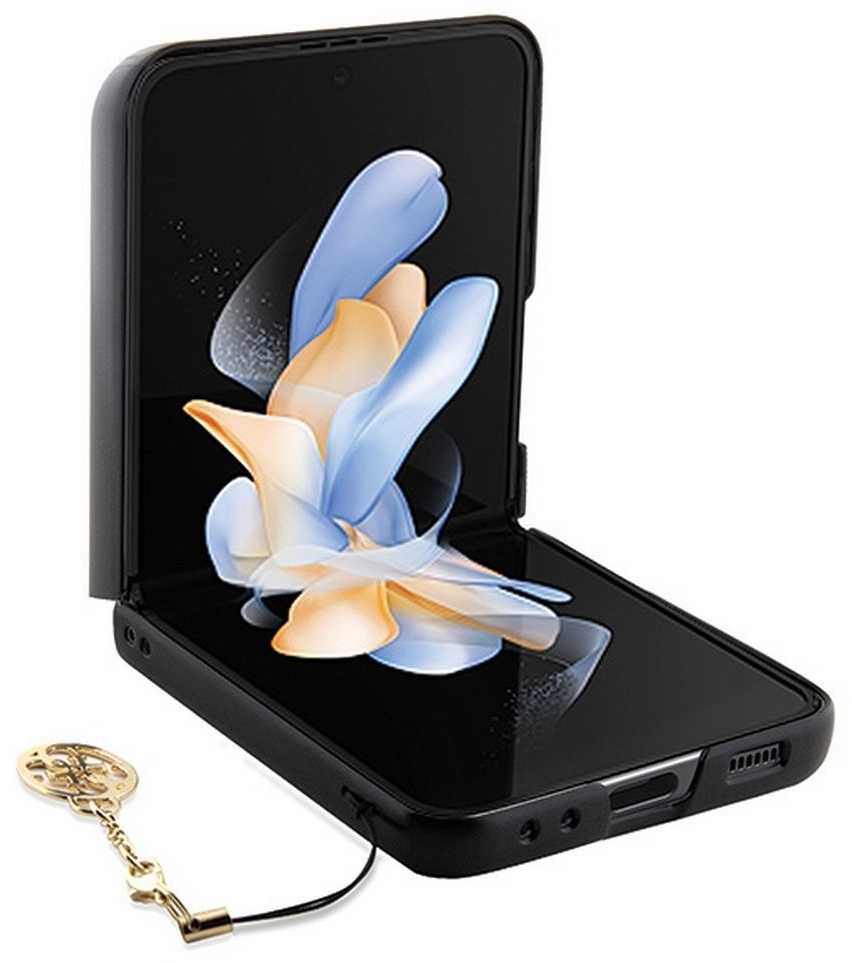 Samsung Galaxy Z Flip 5 Guess Dėklas 4G Charms Collection (GUHCZF5GF4GBR) rudos spalvos