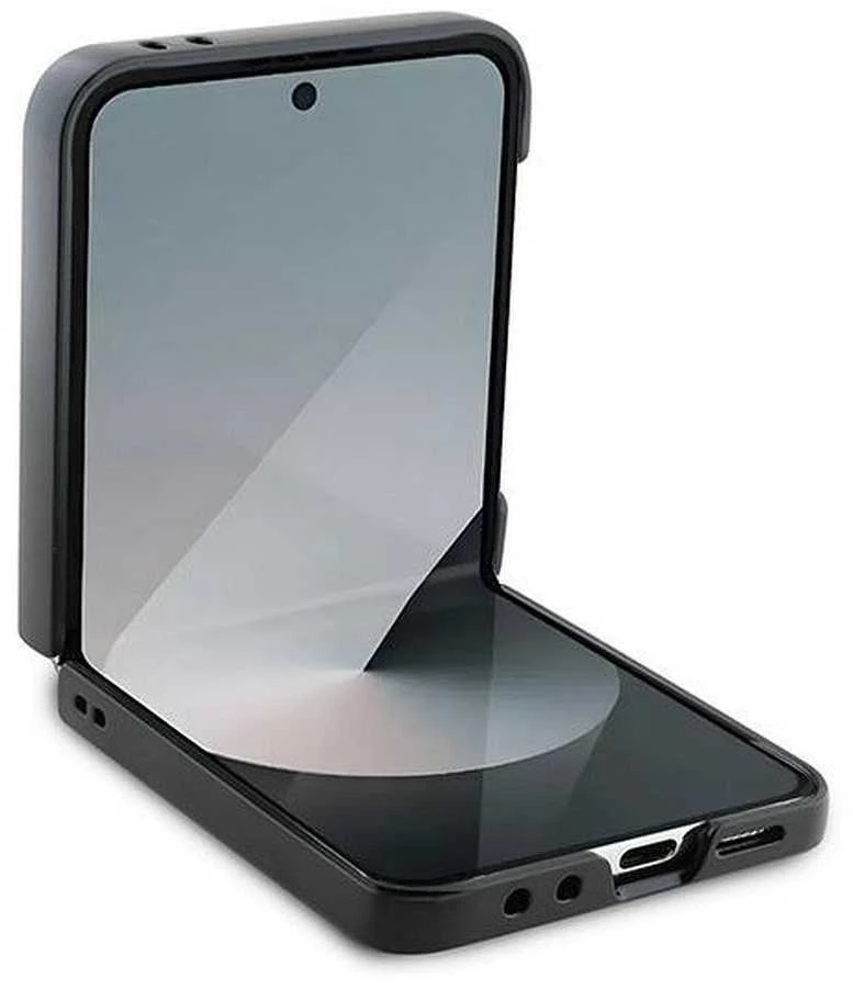 Guess PU 4G Metal Logo Samsung Galaxy Z Flip6 dėklas telefonui pilkos spalvos