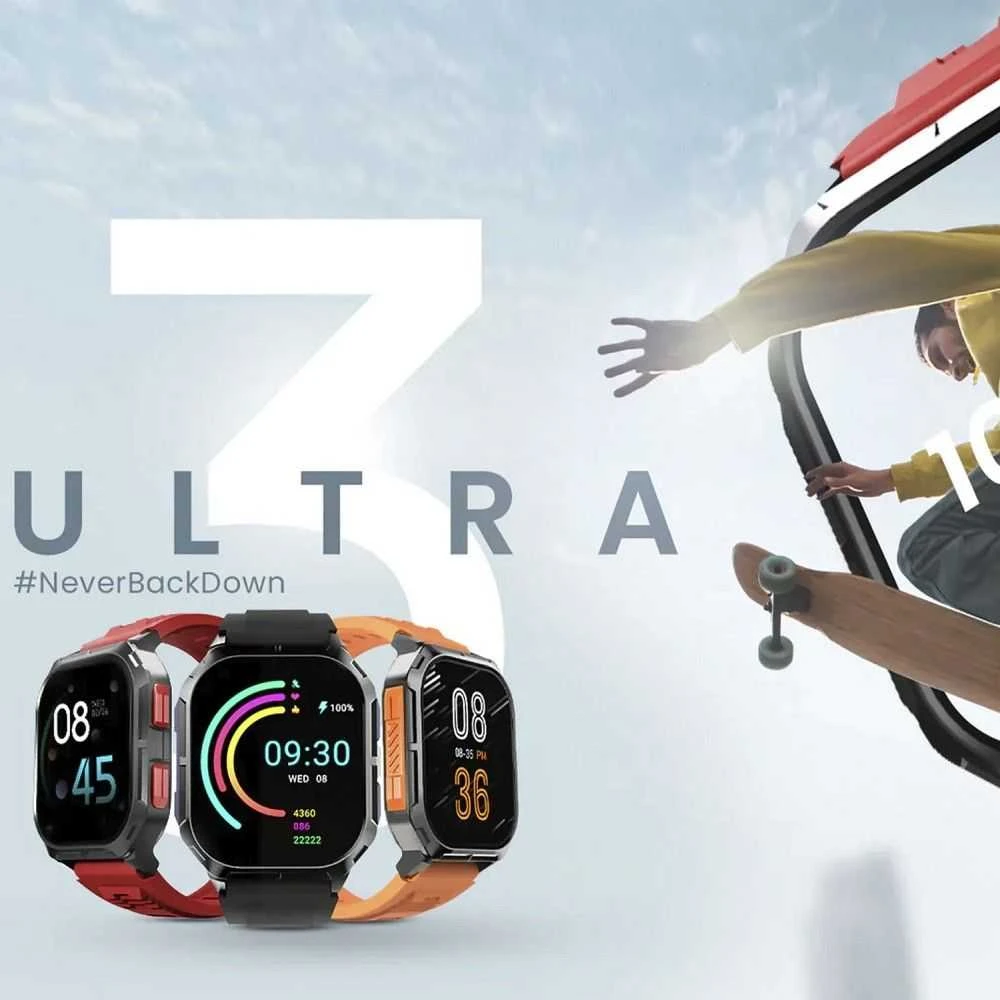 HiFuture FutureFit Ultra3 išmanusis laikrodis juodas