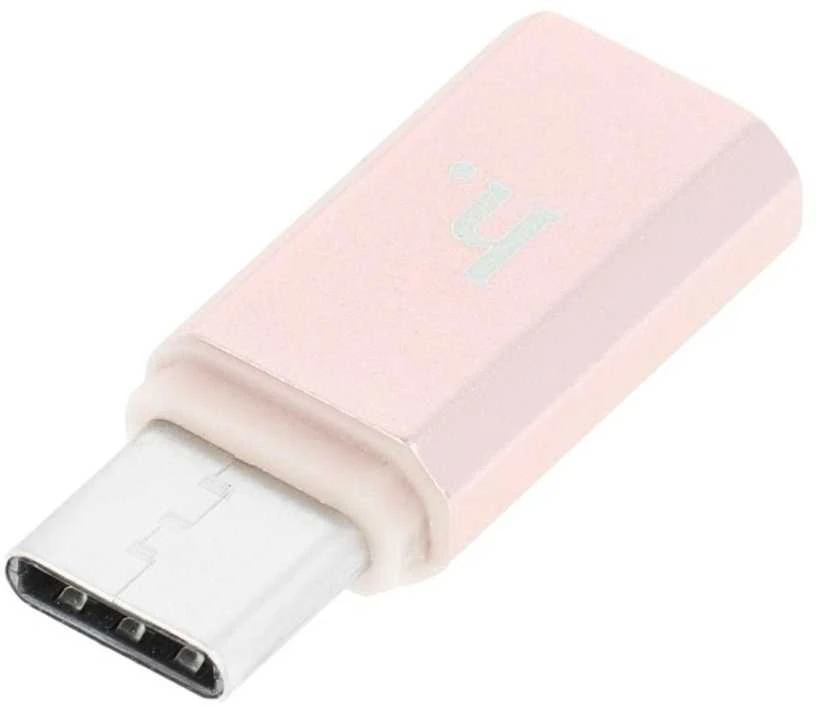 HOCO Micro USB į USB-C perėjimas rožinis