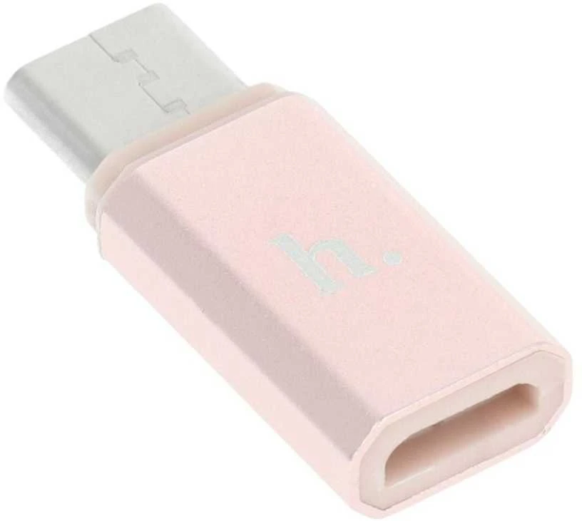 Hoco Micro į Type-C adapteris, rožinė spalva