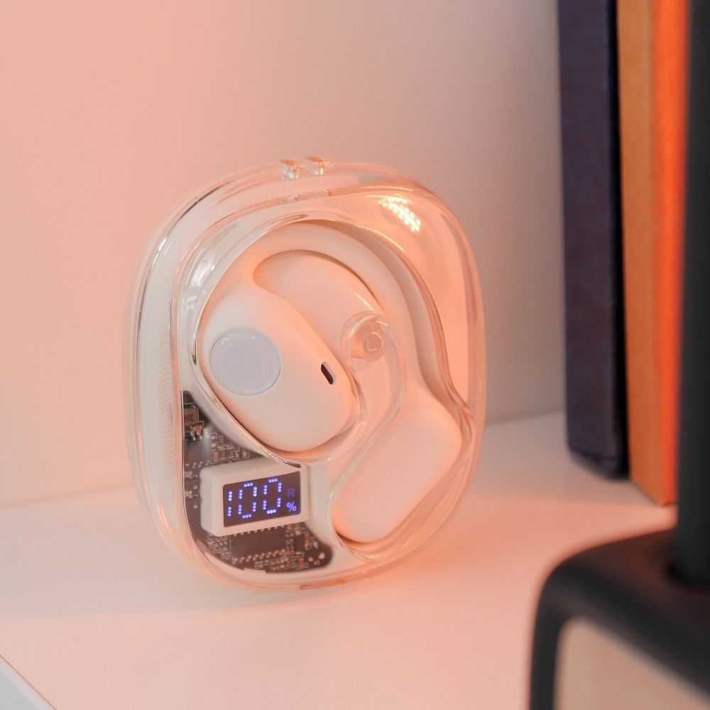 HOCO belaidės ausinės bluetooth TWS EA3 milky baltas