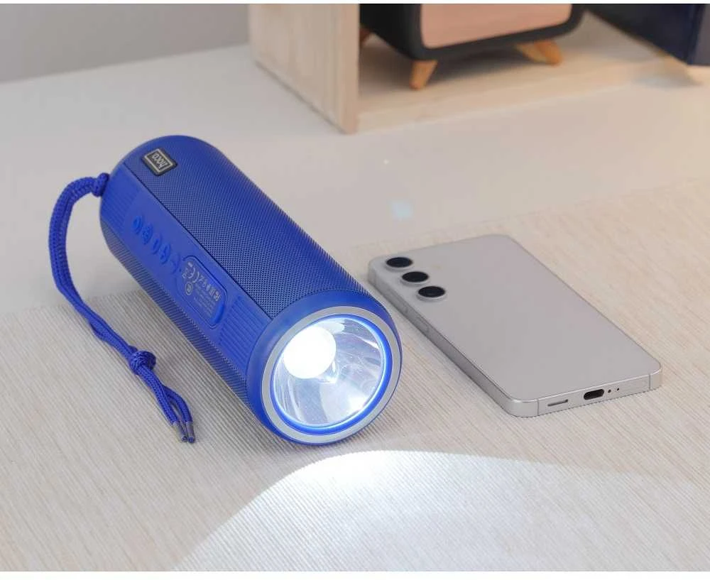 HOCO bluetooth / wireless speaker + flashlight Bora sports HC1 mėlynas