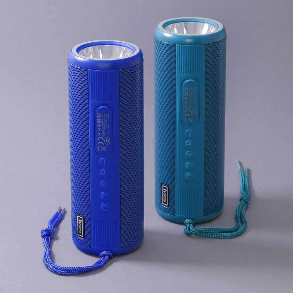 HOCO bluetooth / wireless speaker + flashlight Bora sports HC1 mėlynas