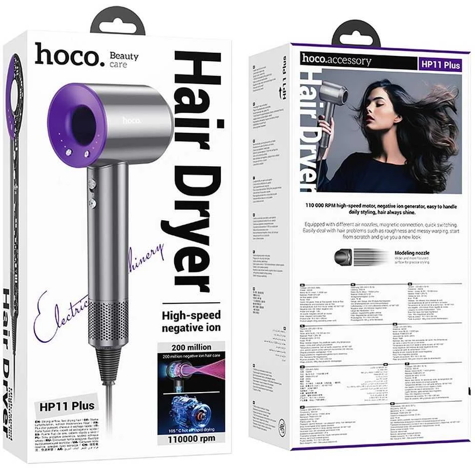 HOCO plaukų džiovintuvas HP11 Plus violetinis