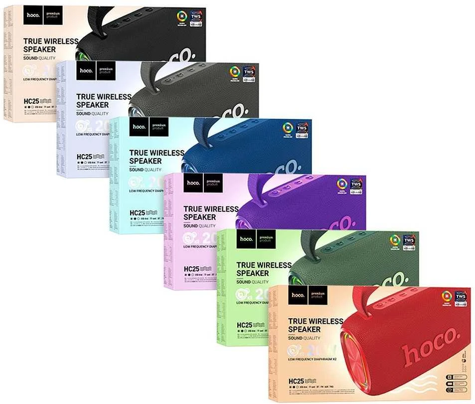 Wireless speaker 2 x 10W 3h Hoco HC25 juodas