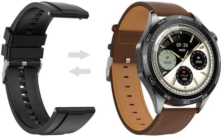 EOL HOCO išmanusis laikrodis su skambinimo funkcija AMOLED Y21 metalinis pilkas