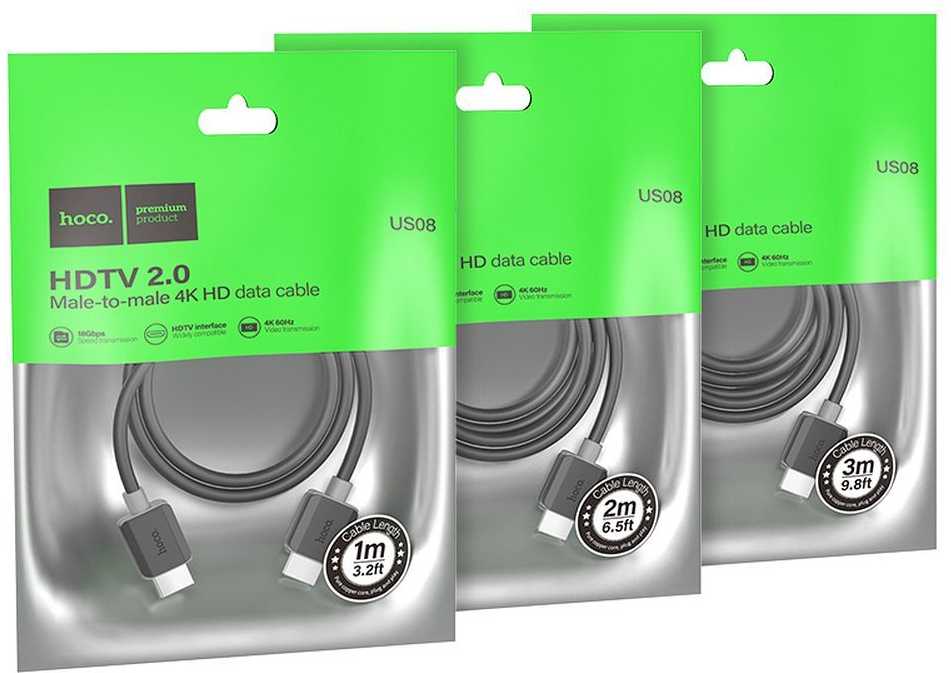 HOCO US08 HDMI2.0 4K HD 3M