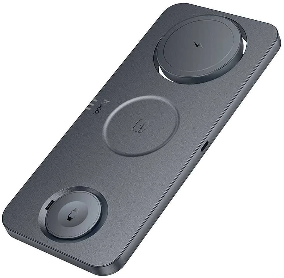 Belaidis įkroviklis Hoco 3in1 (CQ22) (MagSafe) (Phone;AirPods;Watch) 15W juodas