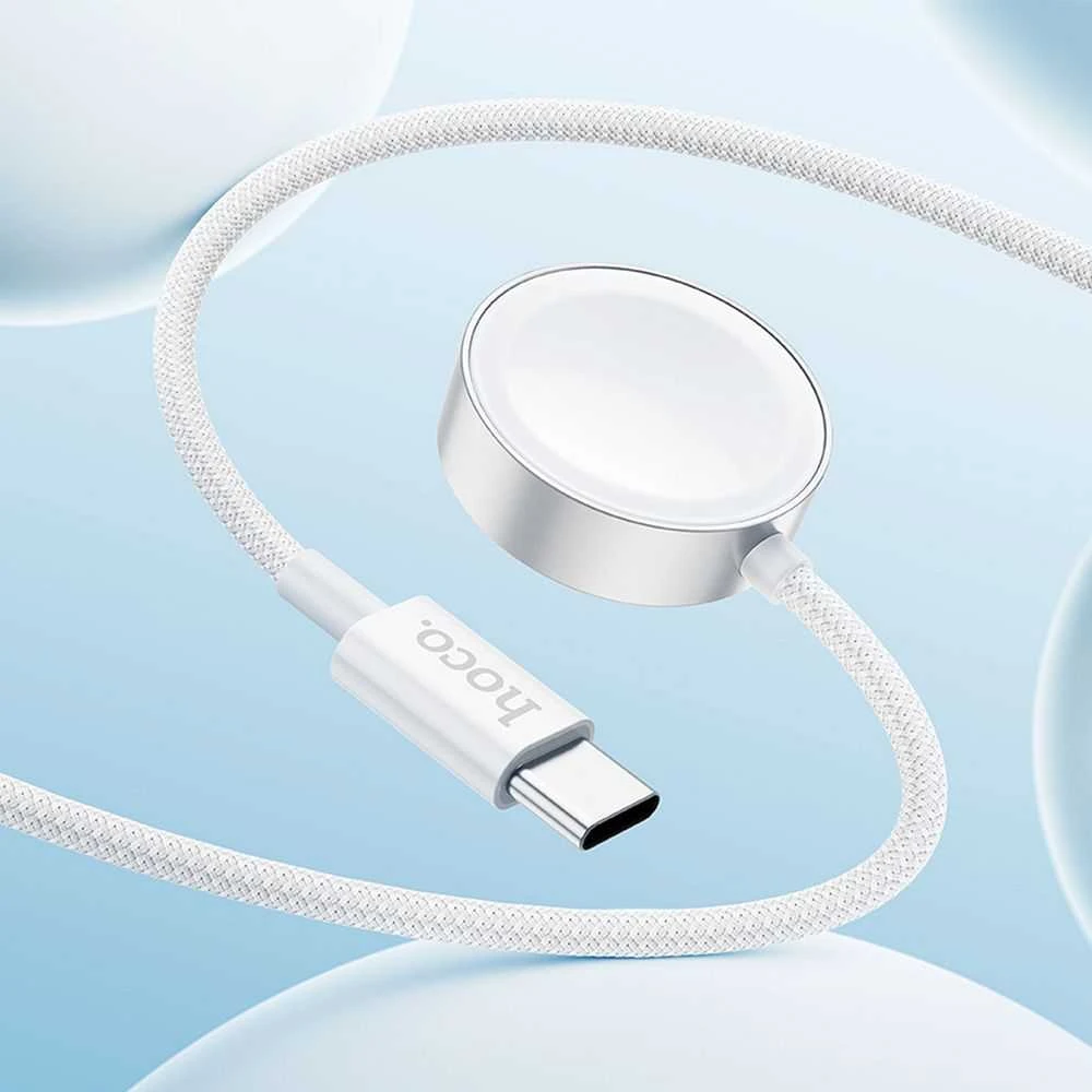 HOCO belaidis įkroviklisType C suderinamas su Apple Watch ir SAMSUNG Watch CW59 baltos spalvos