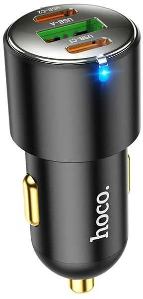 Automobilinis įkroviklis Hoco NZ6 PD45W 2xType-C/1xUSB-A juodas
