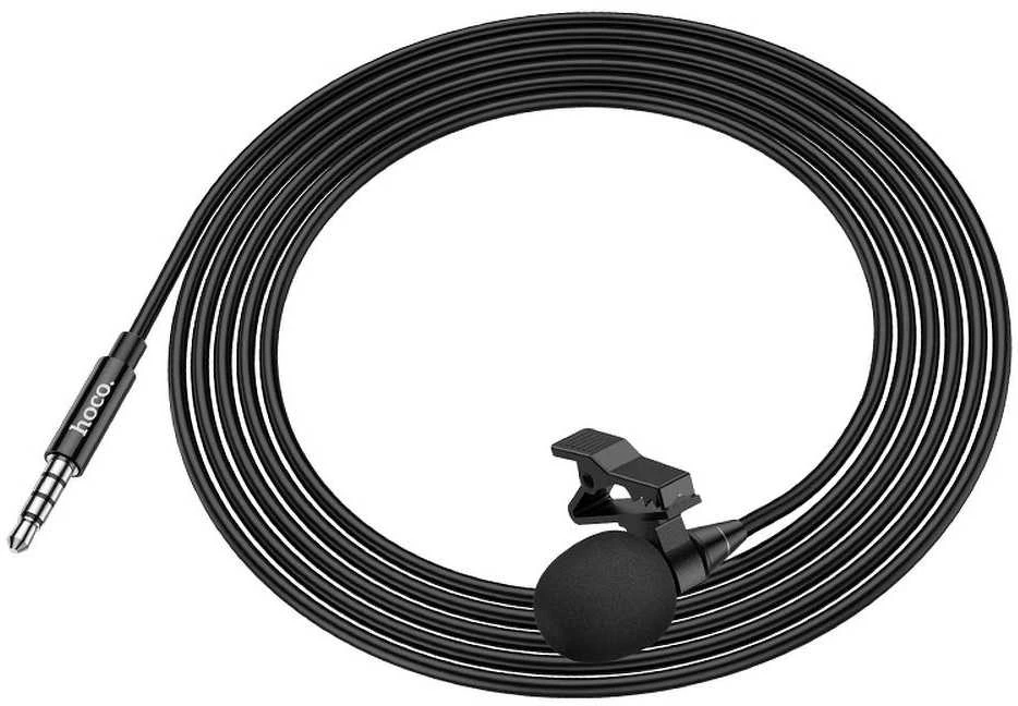 Laidinis mikrofonas Hoco L14 3.5mm juodas