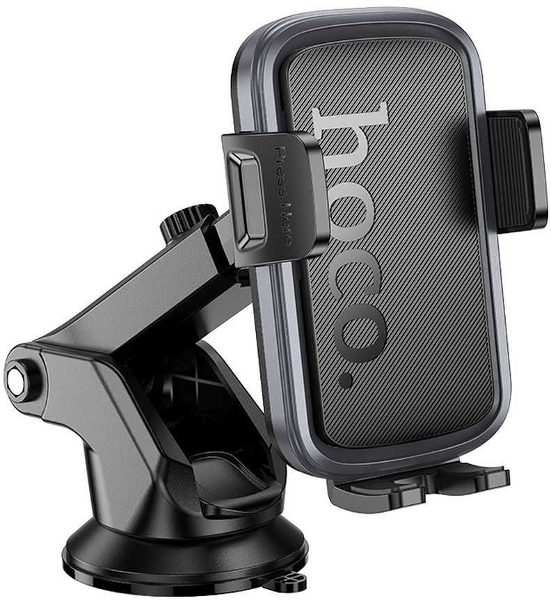 Gravity car phone holder Hoco dashboard H81 juodas and pilka