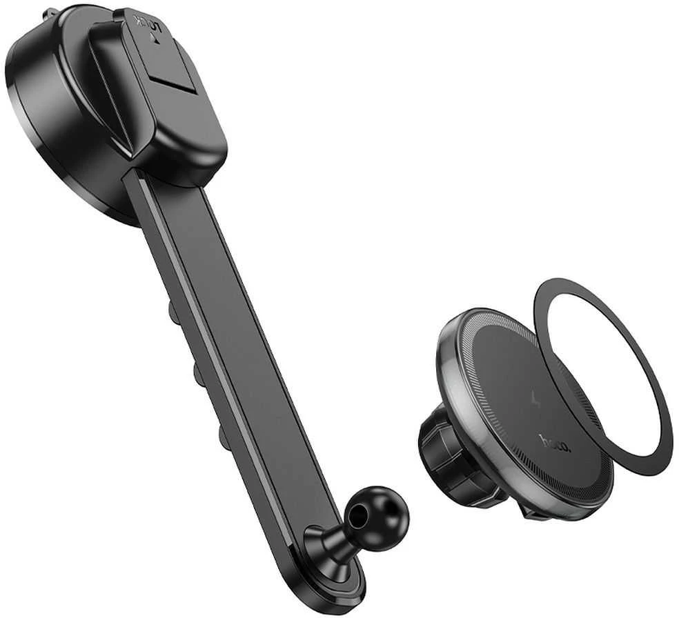 Automobilinis universalus telefono laikiklis Hoco (HW25) Magnetic (MagSafe) tvirtinamas ant prietaisų skydelio, magnetinis juodas
