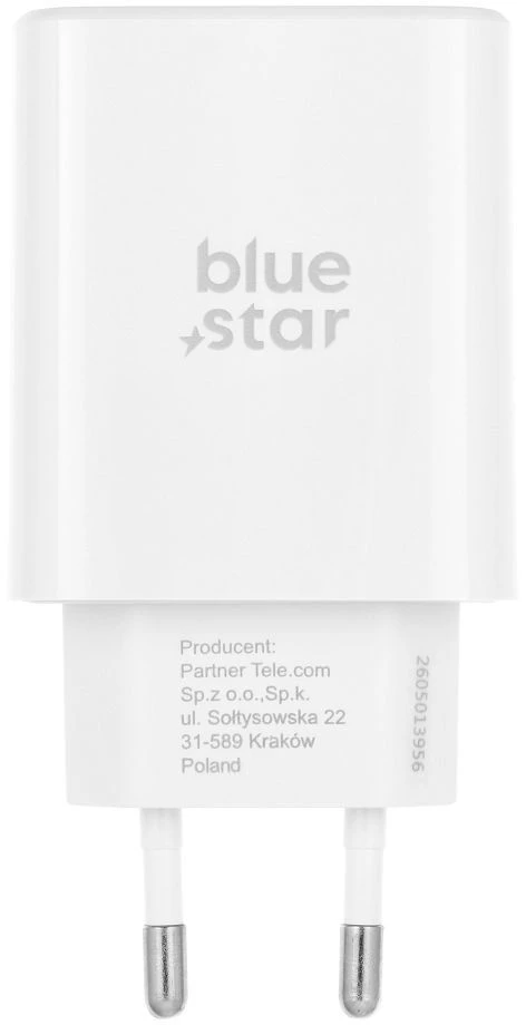 BlueStar Phone charger Blue Star USB C QC4.0 PD 3A 35W + cable USB C to USB C TFB-TC-25WPD baltas
