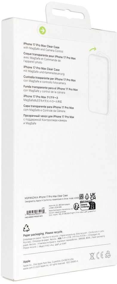 Apple iPhone 17 Pro Max Clear Case with MagSafe - MGFW4ZM/A