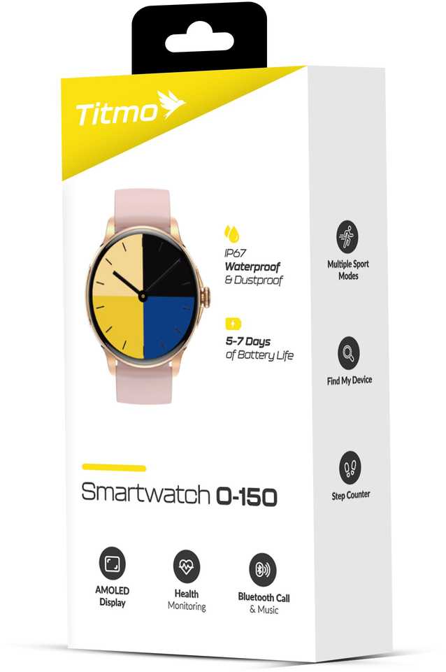 Išmanusis laikrodis TITMO O-150 (AMOLED, bluetooth call) pink