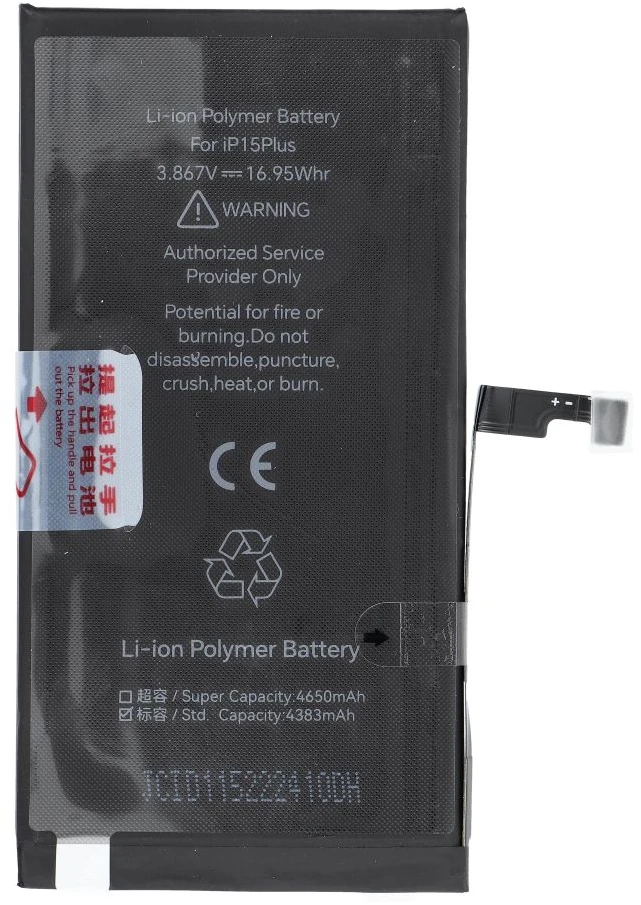 Phoneparts JCID baterija, skirta „iPhone 15 Plus“ (standartinė talpa)