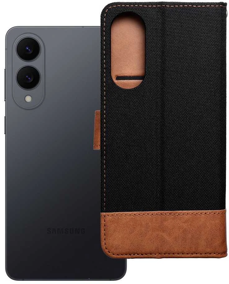 Dėklas Oem JEANS Book skirtas Samsung Galaxy S25 Edge juodos spalvos