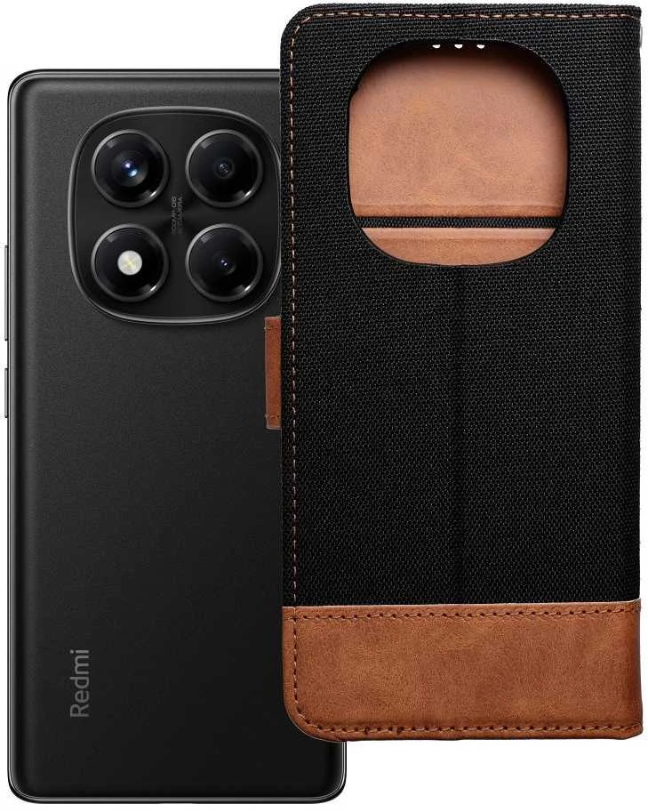 Dėklas Oem JEANS Book skirtas Xiaomi Redmi Note 14 PRO 4G juodos spalvos