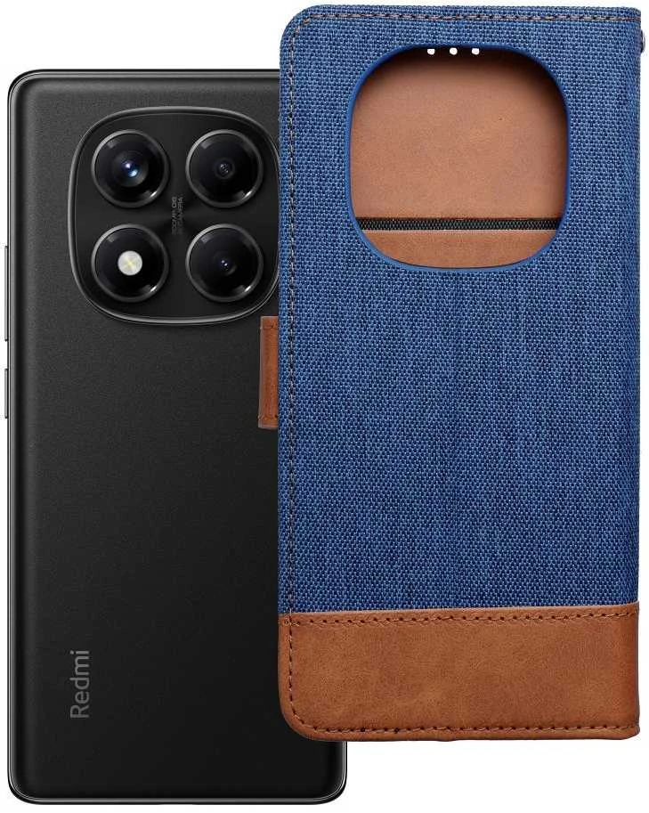 Dėklas Oem JEANS Book skirtas Xiaomi Redmi Note 14 PRO 4G mėlynos spalvos
