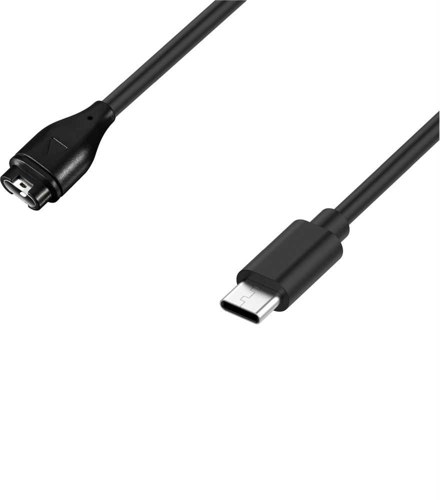 C tipo laidas išmaniajam laikrodžiui GARMIN FENIX 5 / 5 Plus / 5S / 5X / 6 / 6S / 6X / 7 / VIVOACTIVE 3 ir kt. HD24 1 m juodas
