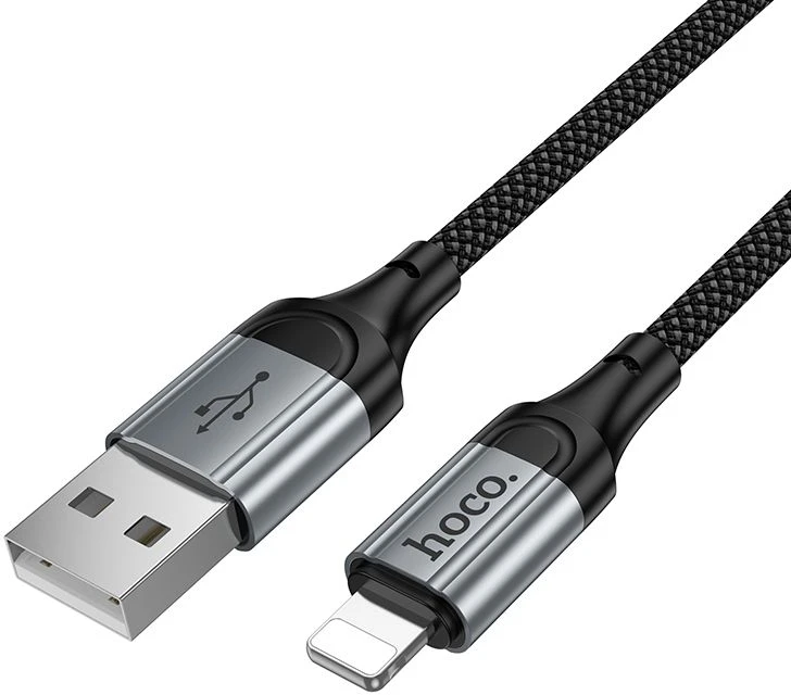 USB A – Lightning laidas Hoco PD 2,4A 1,5 m X121 juodas