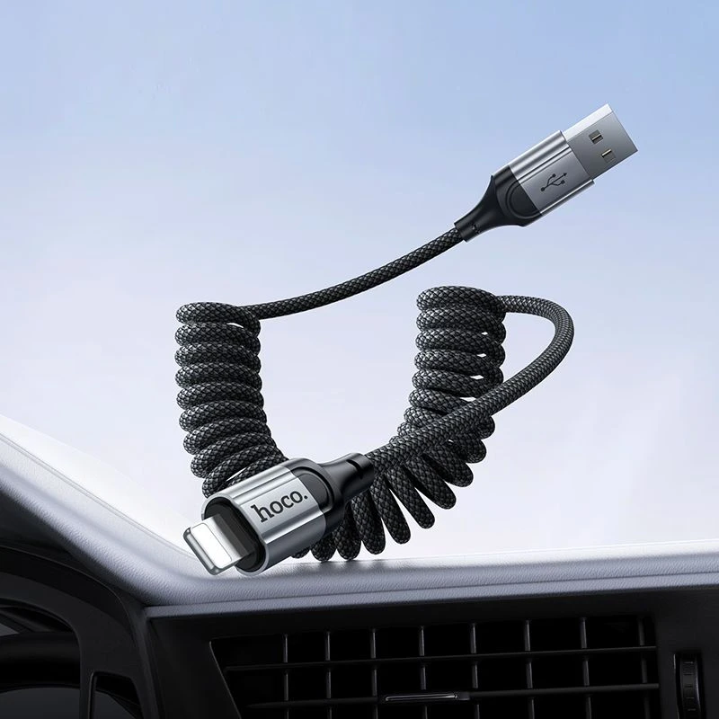 USB A – Lightning laidas Hoco PD 2,4A 1,5 m X121 juodas