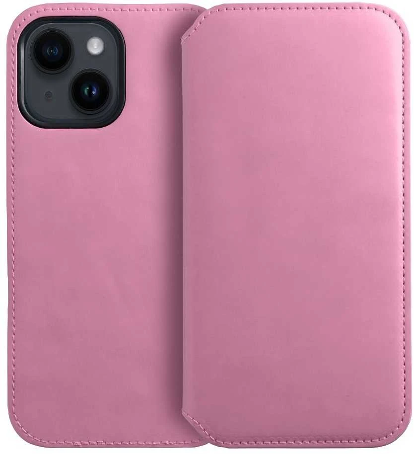 Oem DUAL POCKET Book dėklas skirtas Samsung Galaxy S24 FE rožinės spalvos