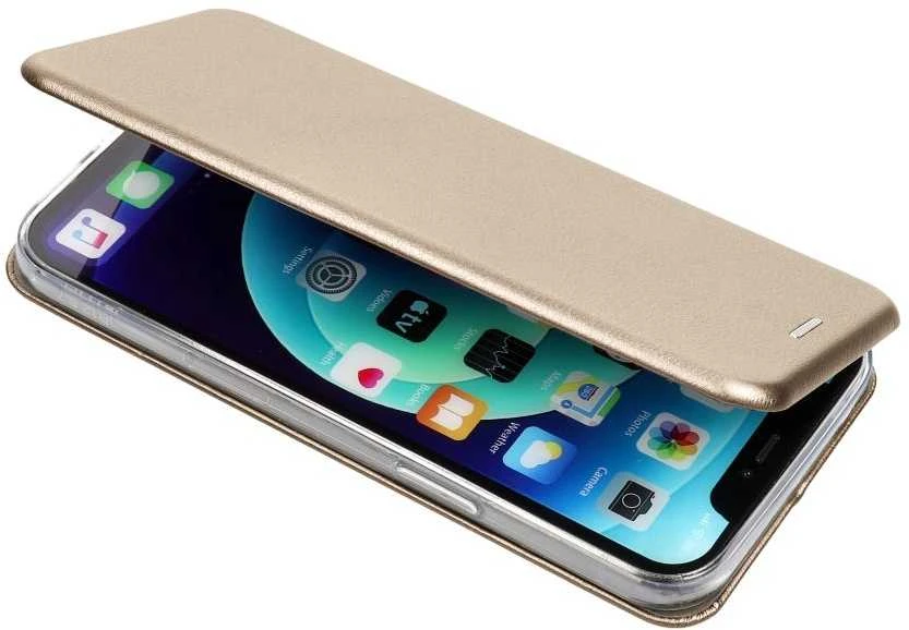 Oem ELEGANCE book dėklas skirtas Samsung Galaxy S24 Ultra aukso spalvos