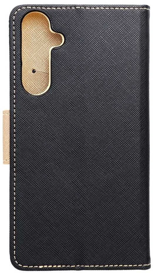 Oem FANCY Book dėklas skirtas Samsung Galaxy A55 juodos spalvos / auksinis