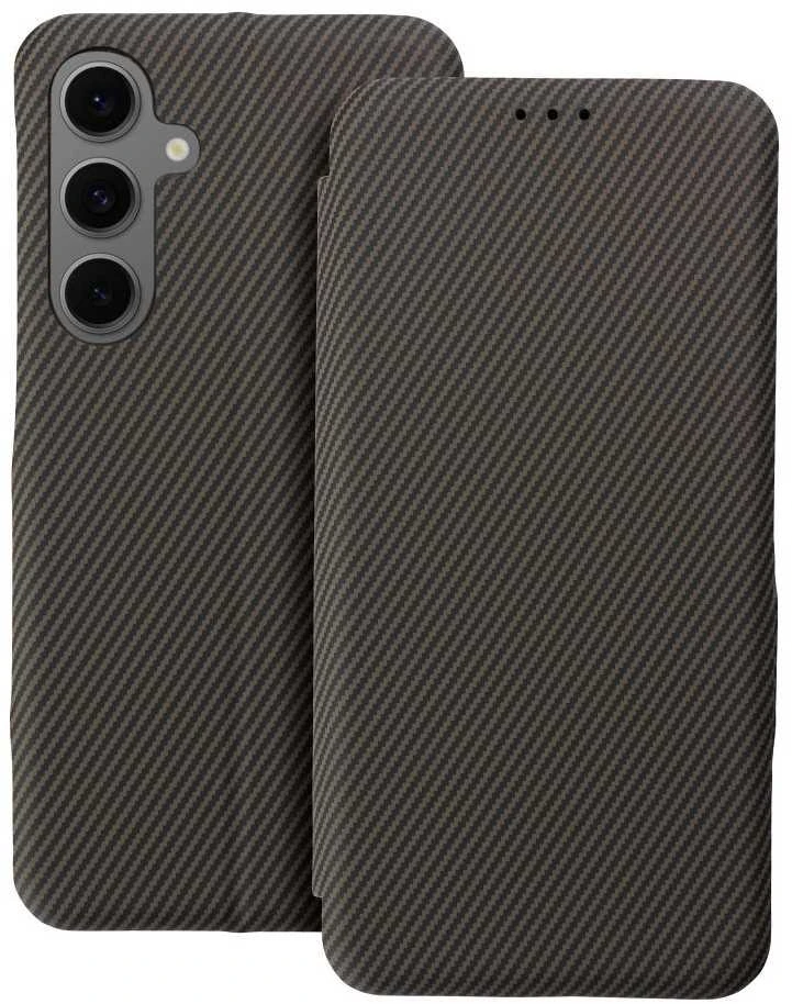 Oem FOLIO Side Magnet book dėklas skirtas Samsung Galaxy A15 rudos spalvos