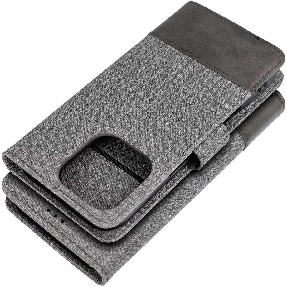 Dėklas Oem GOMMA Book skirtas Xiaomi Redmi Note 14 4G (GLOBAL - 164,84mm x 78,15mm x 8,16mm) pilkos spalvos