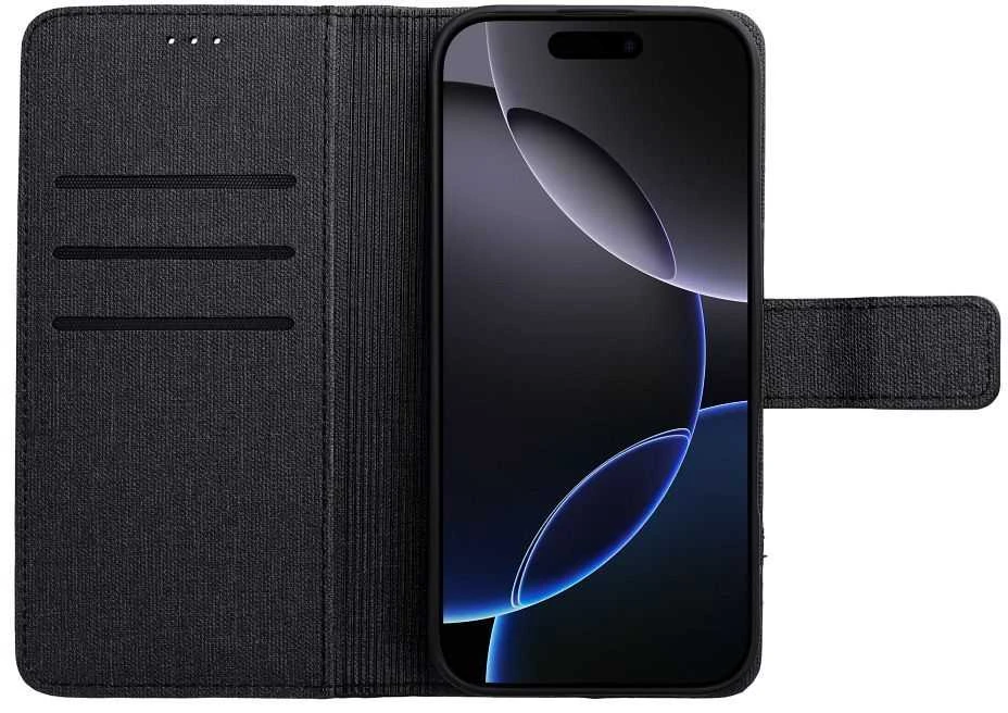 Dėklas Oem GOMMA Book skirtas Xiaomi Redmi Note 14 4G (GLOBAL - 164,84mm x 78,15mm x 8,16mm) juodos spalvos