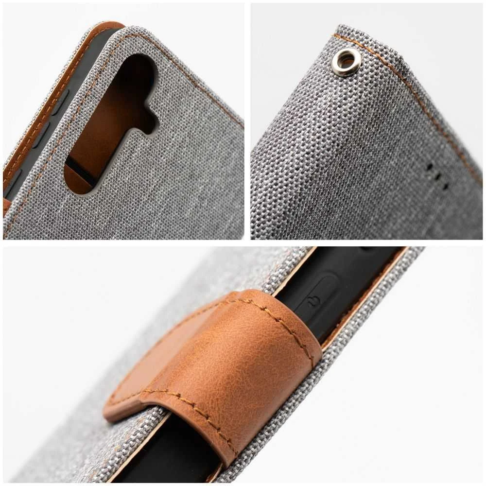 Dėklas Oem JEANS Book skirtas Xiaomi Redmi Note 14 5G pilkos spalvos
