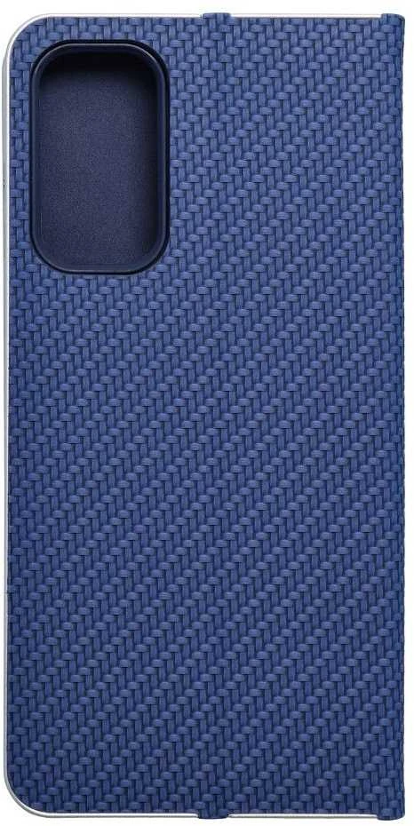 Dėklas Oem LUNA Book Carbon skirtas Samsung Galaxy A15 4G / A15 5G mėlynos spalvos