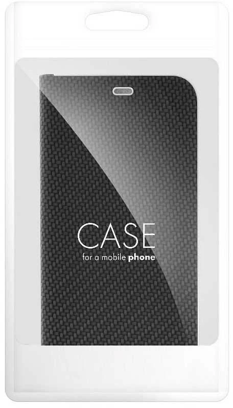 Dėklas Oem LUNA Book Carbon skirtas Samsung Galaxy A51 juodos spalvos