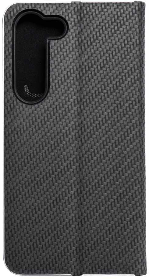 Dėklas Oem LUNA Book Carbon skirtas Samsung Galaxy S23 juodos spalvos