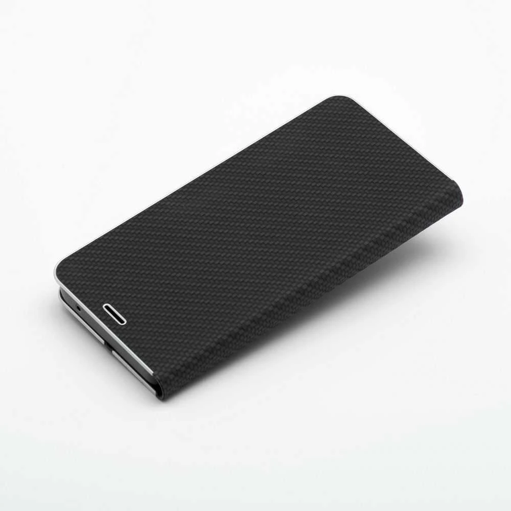 Dėklas Oem LUNA Book Carbon skirtas Samsung Galaxy S9 Plus juodos spalvos