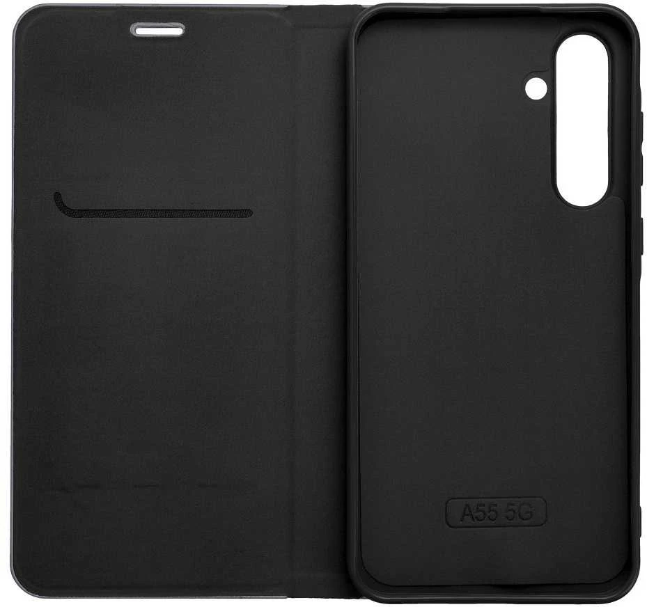 Dėklas Forcell Oem LUNA Book Carbon for Xiaomi Redmi Note 10 Pro juodos spalvos
