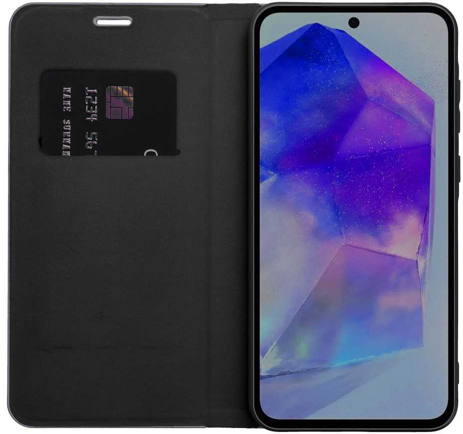 Dėklas Oem LUNA Book Carbon skirtas Xiaomi Redmi Note 13 4G juodos spalvos