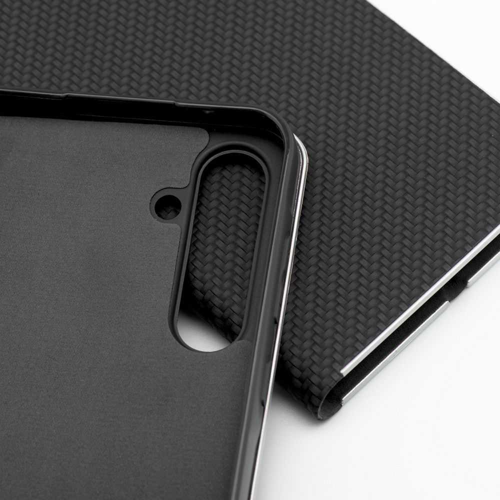 Dėklas Oem LUNA Book Carbon skirtas Xiaomi Redmi Note 13 4G juodos spalvos