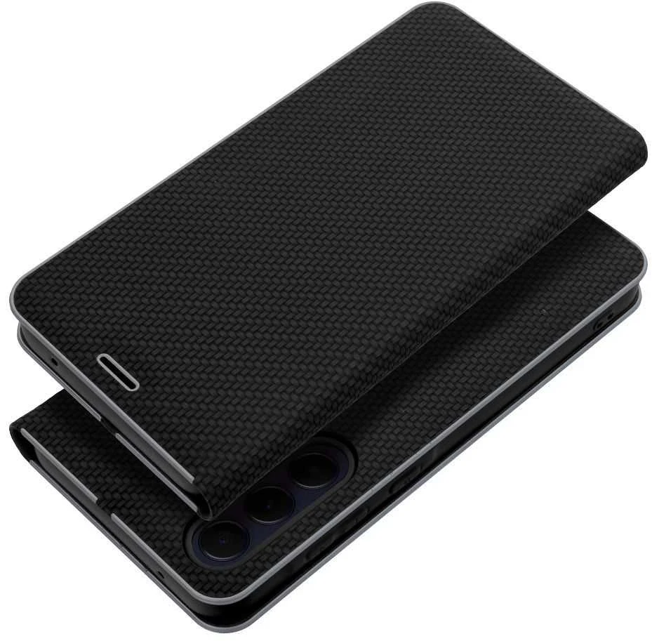 Dėklas Oem LUNA Book Carbon skirtas Xiaomi Redmi Note 12 Pro 5G juodos spalvos