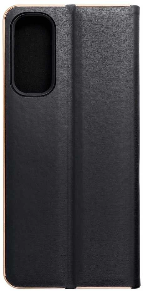 Dėklas Oem LUNA Book Gold skirtas Samsung Galaxy A05s juodos spalvos