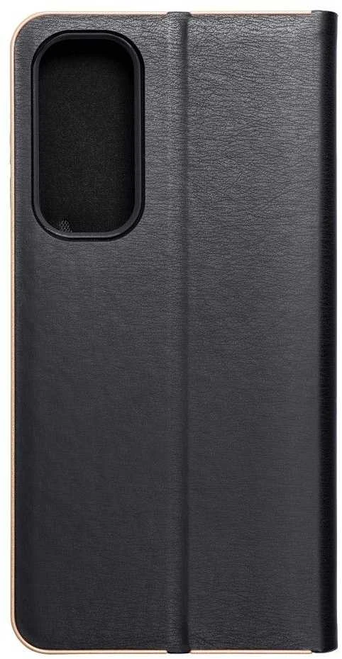 Dėklas Oem LUNA Book Gold skirtas Samsung Galaxy A35 5G juodos spalvos