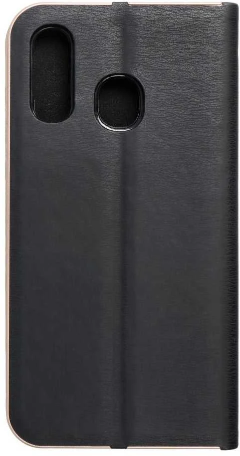 Dėklas Oem LUNA Book Gold skirtas Samsung Galaxy A40 juodos spalvos