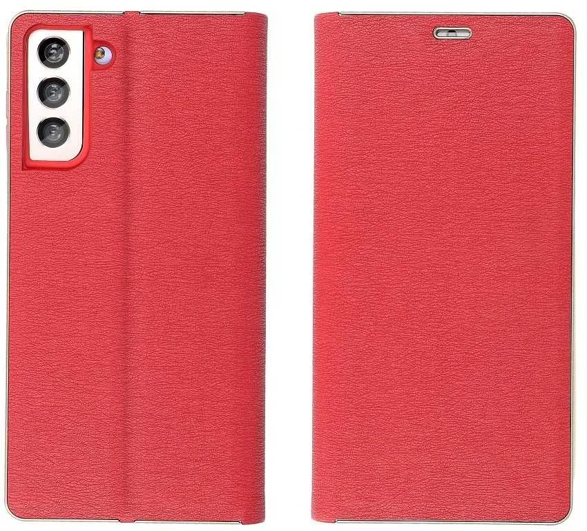 Dėklas Forcell Oem LUNA Book Gold skirtas Samsung Galaxy A52 5G / A52 LTE ( 4G ) / A52s 5G raudonas